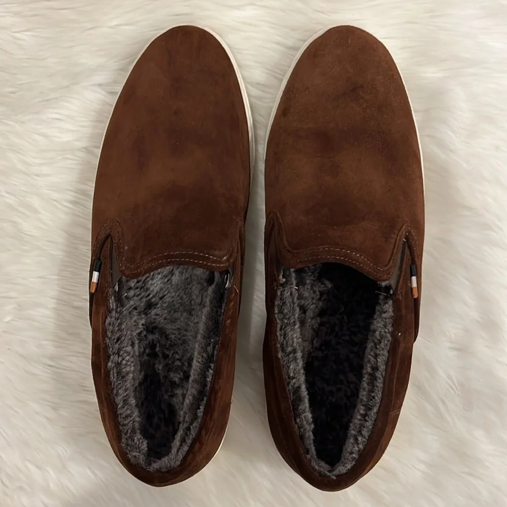 Allen Edmonds Courtside Slip-on Sneaker Brown Suede Men Size 10.5